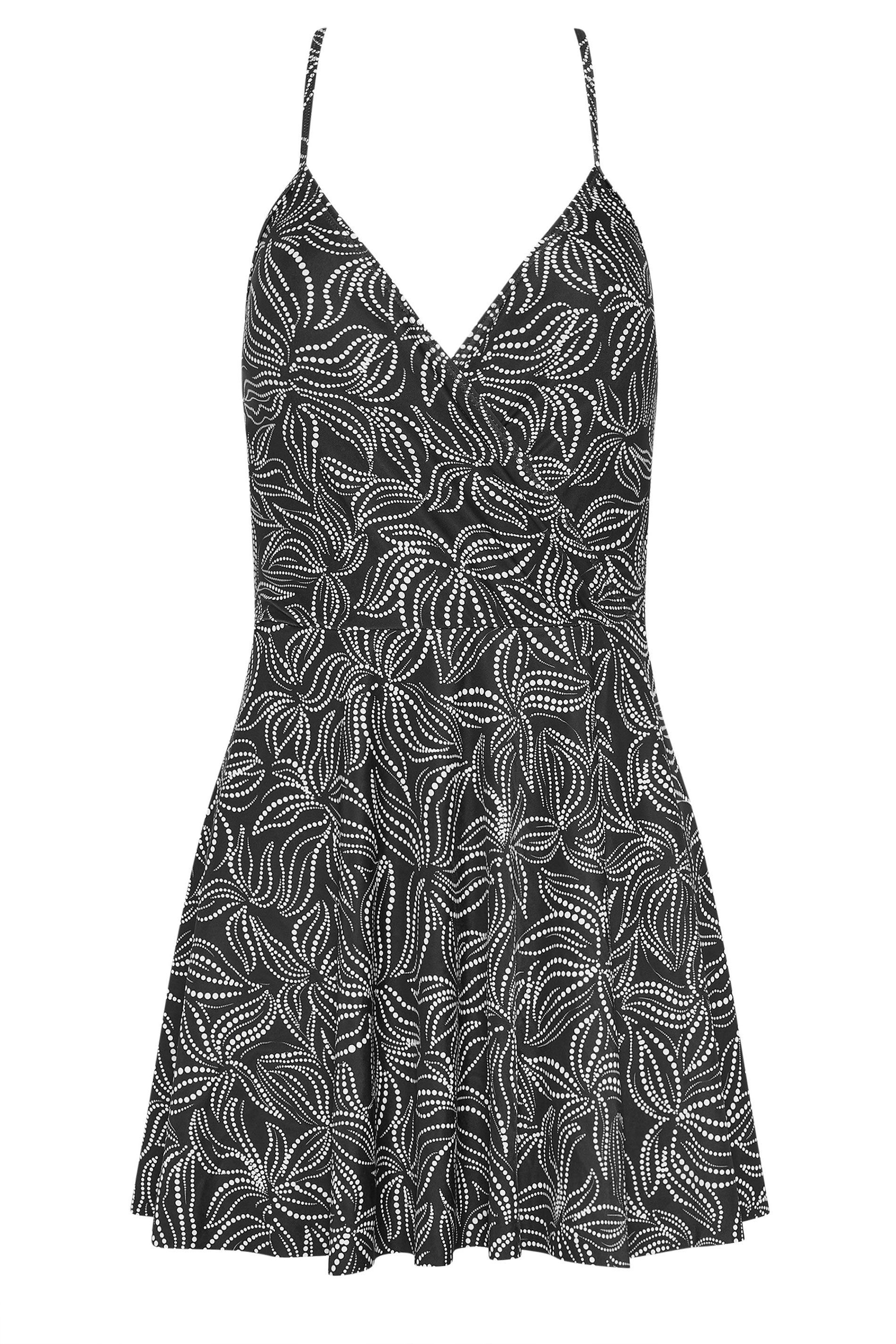 Long Tall Sally Tall Palm Leaf Skirted Swimsuit