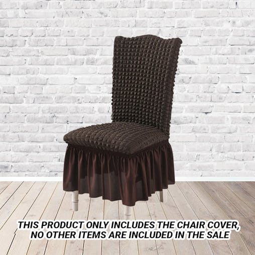 SOGA 2X Coffee Chair Cover Seat Protector with Ruffle Skirt Stretch Slipcover Wedding Party Home Decor