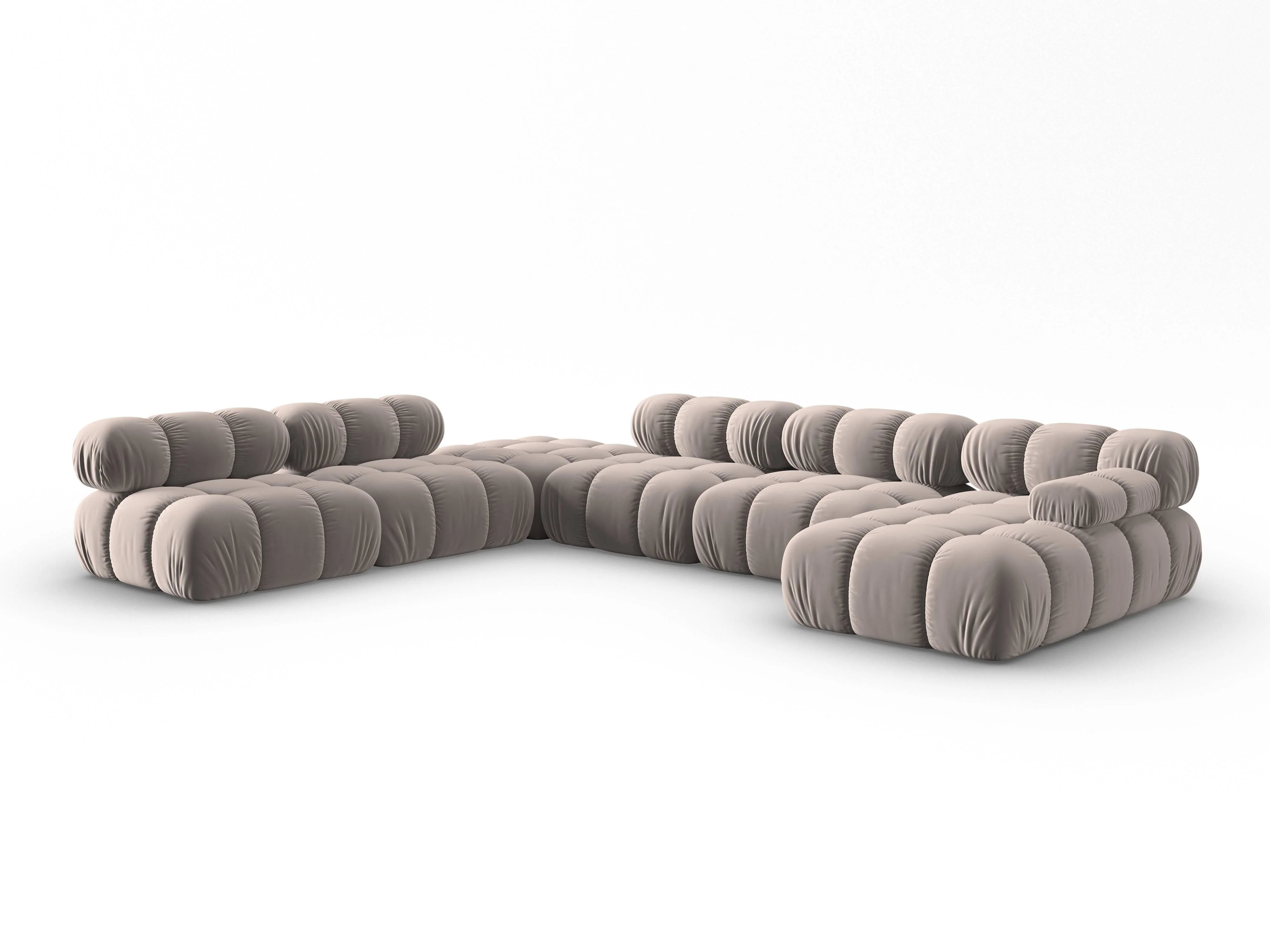 Modulaire-U-bank Tropea links velvet