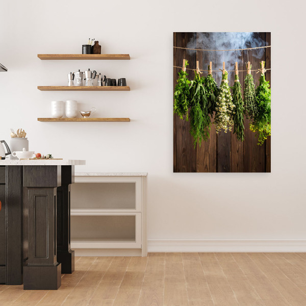 Obraz do kuchni jadalni restauracji, Zioła przyprawy rośliny 20x30