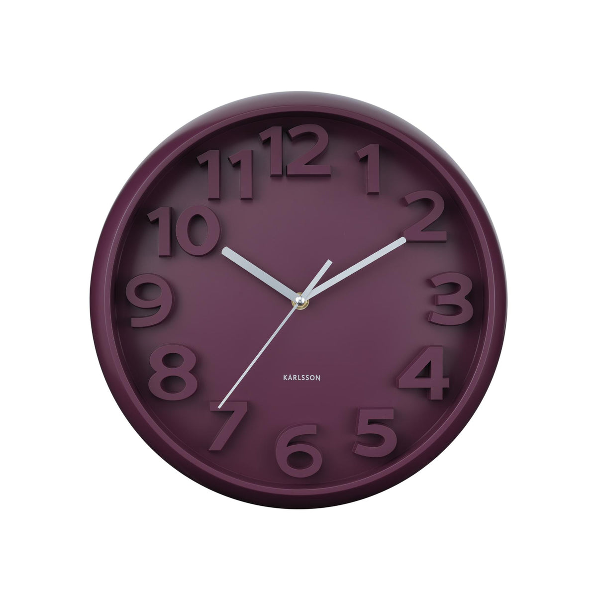 Karlsson wandklok Elevated Classic Numbers - paars - Ø33.5cm