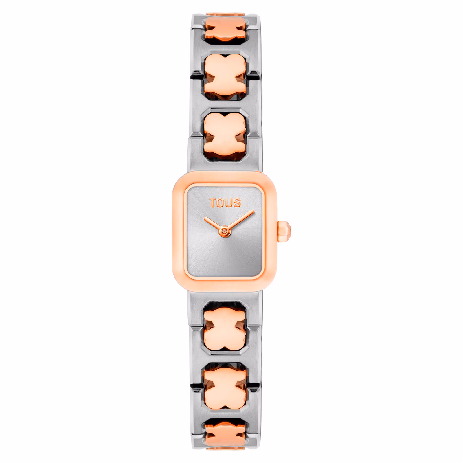Reloj analógico con brazalete de acero y acero rosado Icon Time