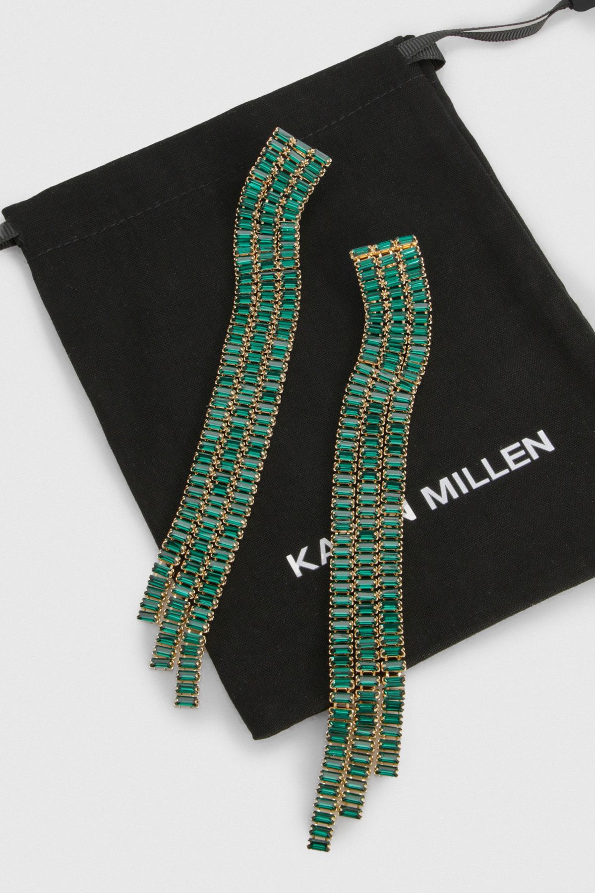 KarenMillen Diamante Drop Earrings