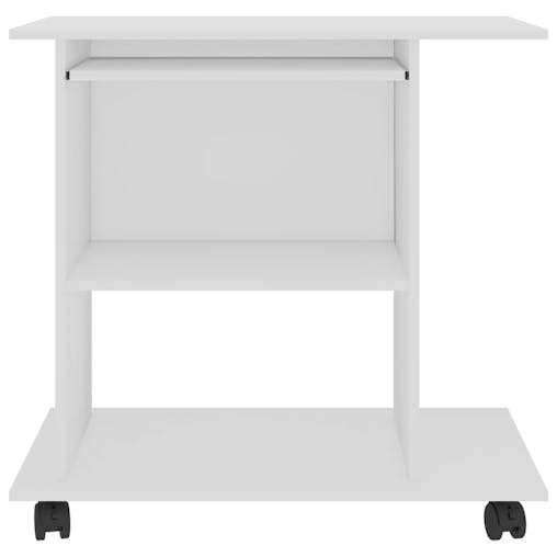 NNEVL Computer Desk White 80x50x75 cm Chipboard