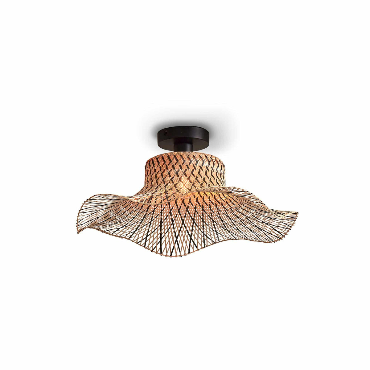 GOOD&MOJO plafonnière Ibiza - bruin - Ø50cm