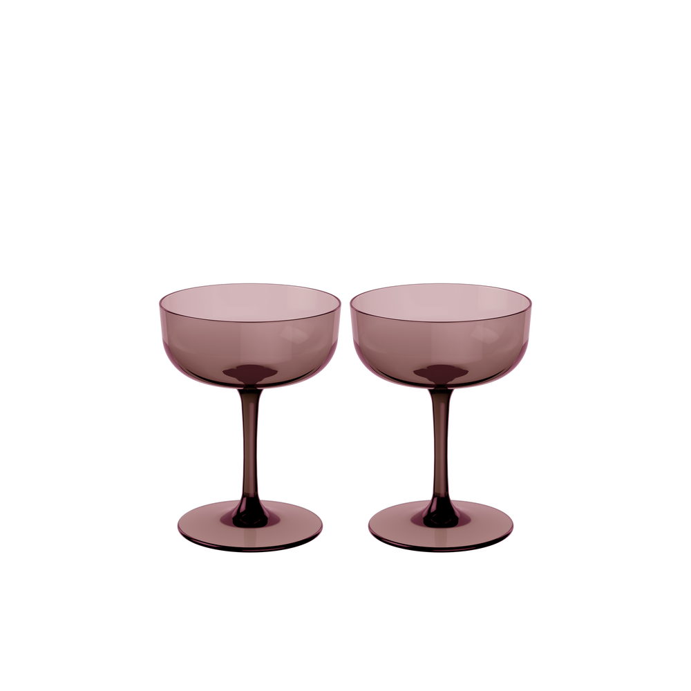 Like Glass Champagne coupe glass - Purple, 4.1 oz, crystal glass