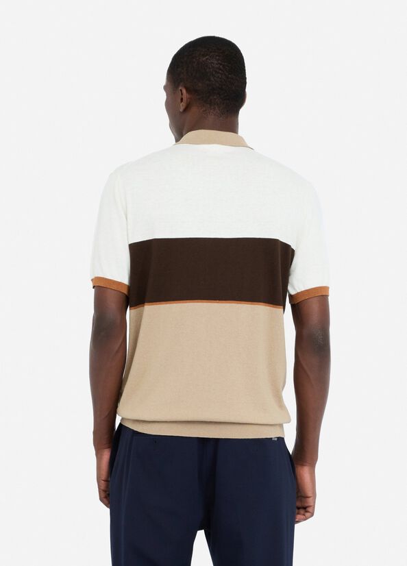 Polo in maglia di cotone e seta