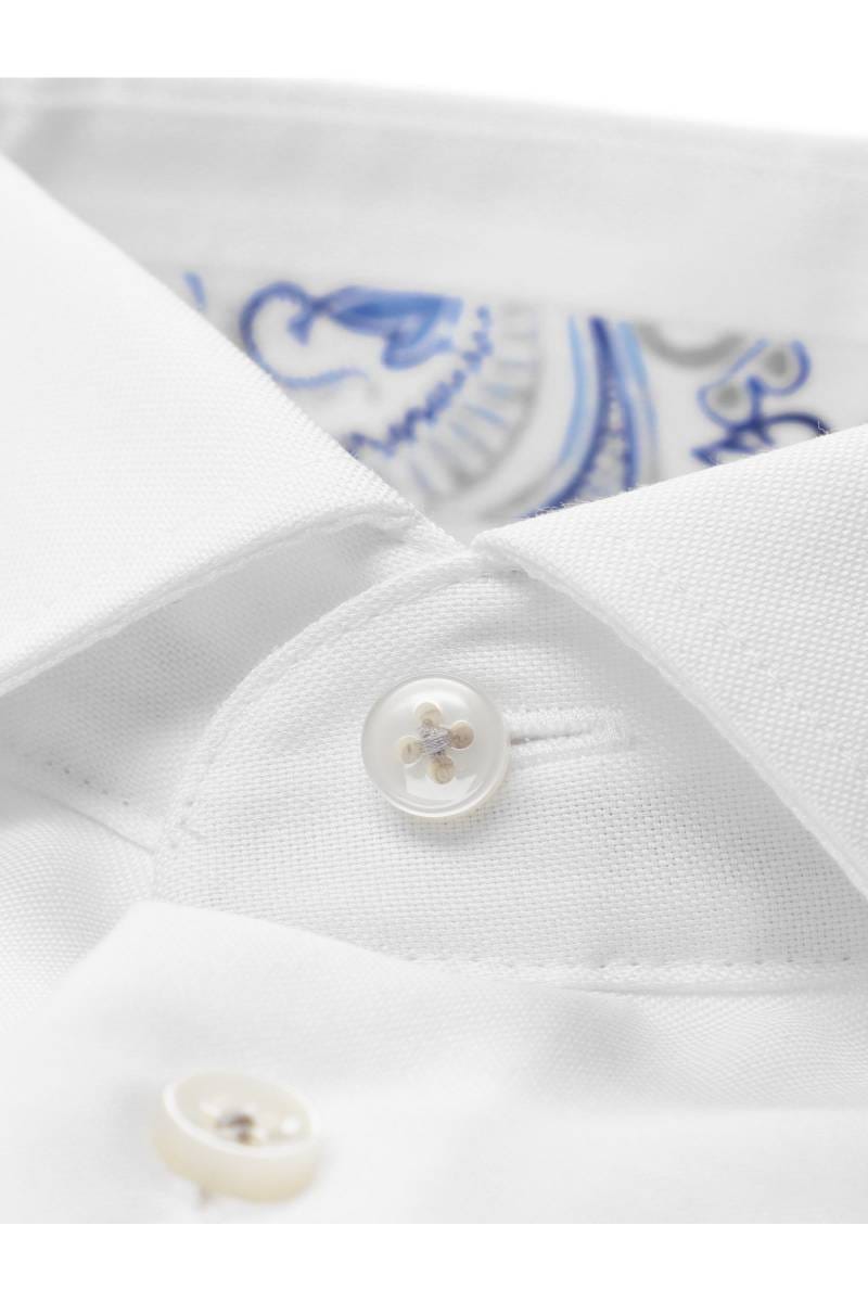 ETERNA Modern Fit Hemd weiss, Strukturiert (extra langer Arm)