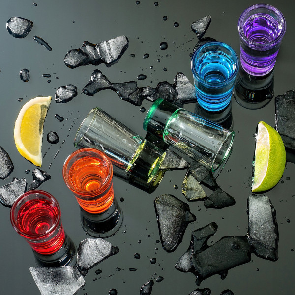 Kieliszek Do Wódki Shotów 28 ml Kolorowy 12szt