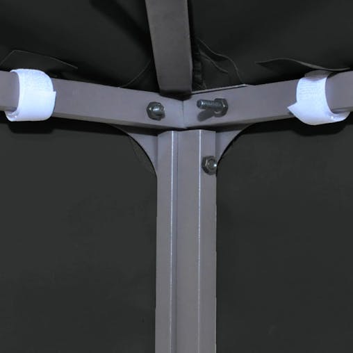 NNEVL 2-Tier Gazebo Top Cover 310 g/m&sup2; 3x3 m Black