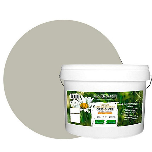 Gris Givré Peinture interieur exterieur aspect velours Natura - Gris Givre - 10L