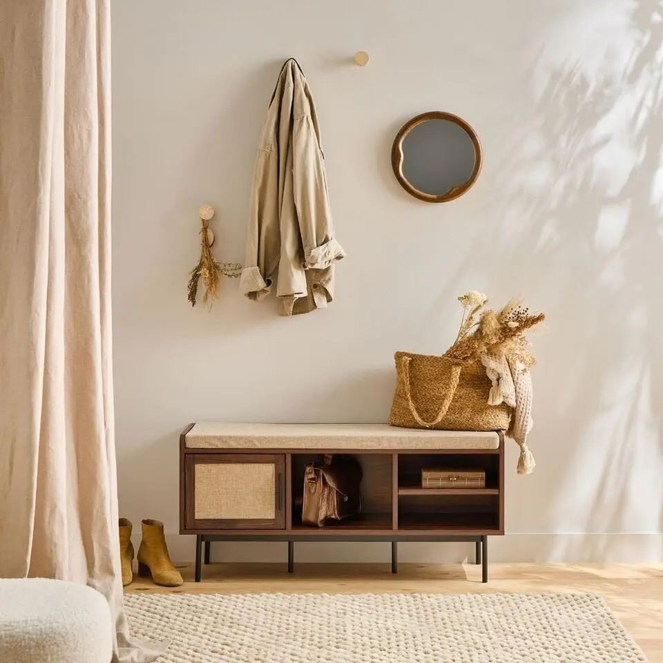 Calicosy - JETSON Schoenenbank - Donker hout - 45,5x100x35 cm