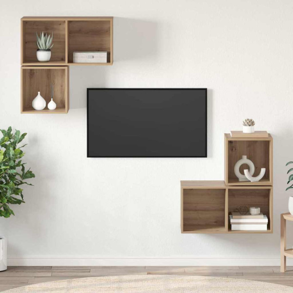 Zestaw szafek RTV 4 szt. dąb artisan 37 x 37 x 72 cm