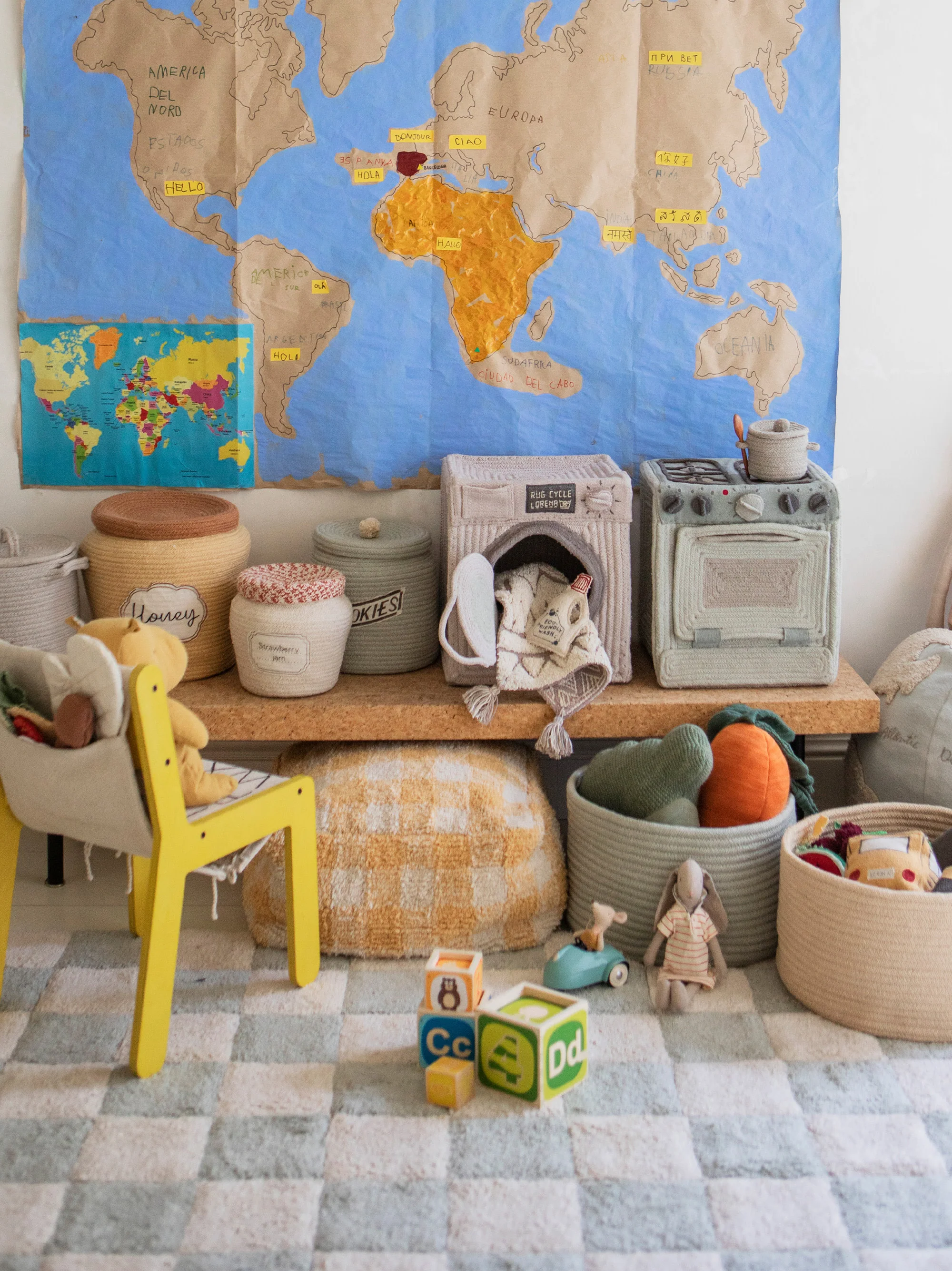Waschbarer Kinderteppich Kitchen Tiles, in verschiedenen Größen