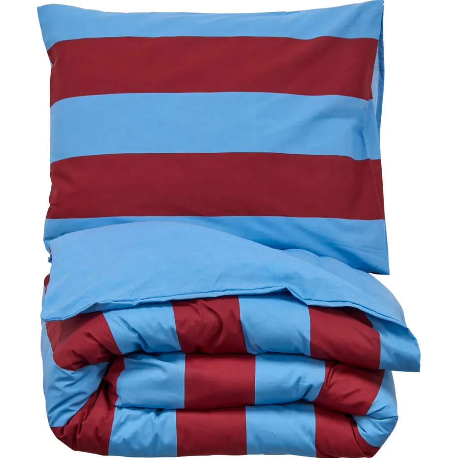 Kwantum Dekbedovertrekken | Beddengoed | Dekbedovertrek Ezra – Blauw/rood 140×220 Cm 140X220CM