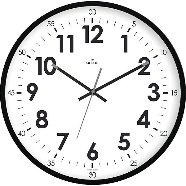 Horloge quartz silencieuse Oris Orium - Diamètre 40 cm - Noire