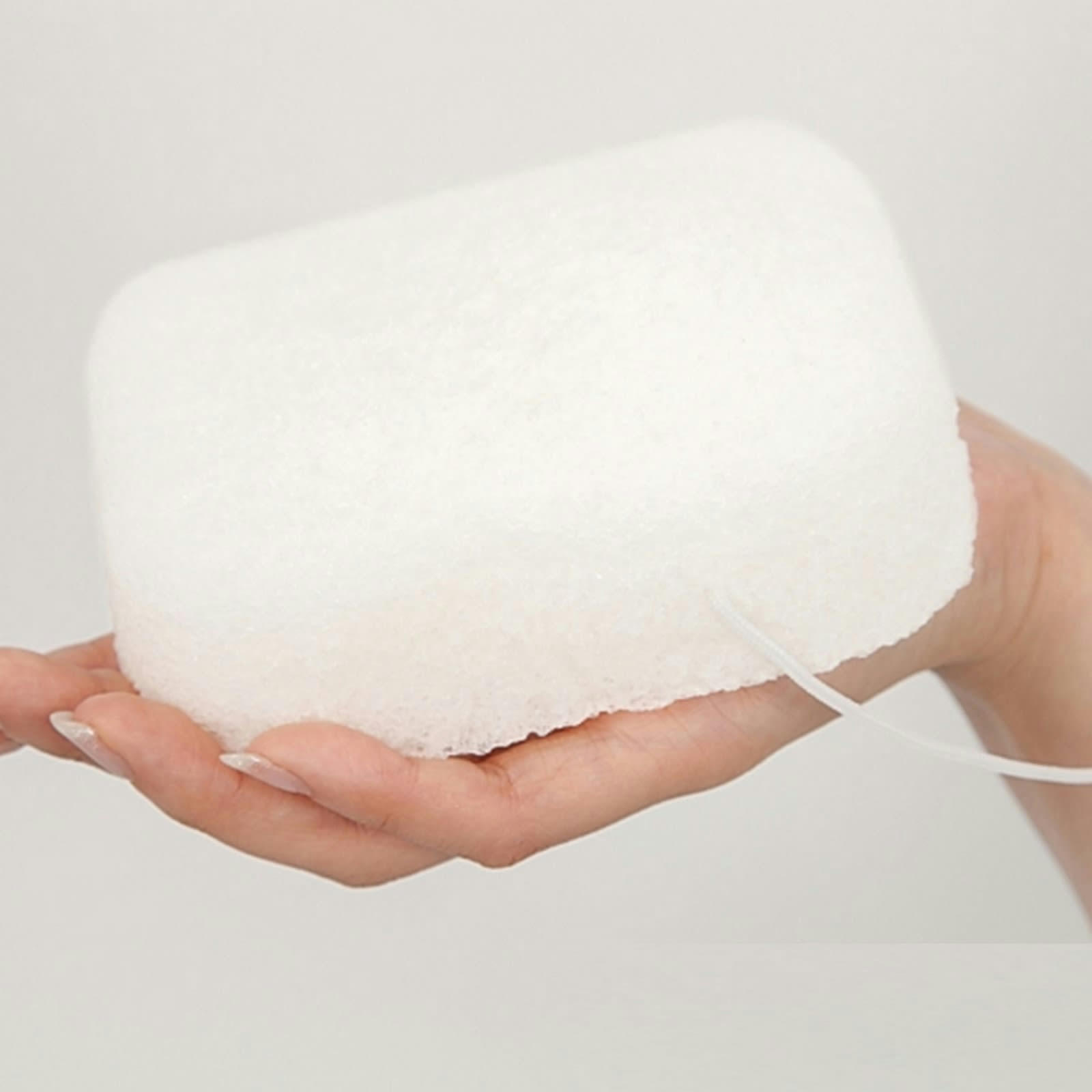 BEAUTE & BIEN-ETRE - Éponge au Konjac 100% Naturelle XL Spéciale Corps Classique Rectangle