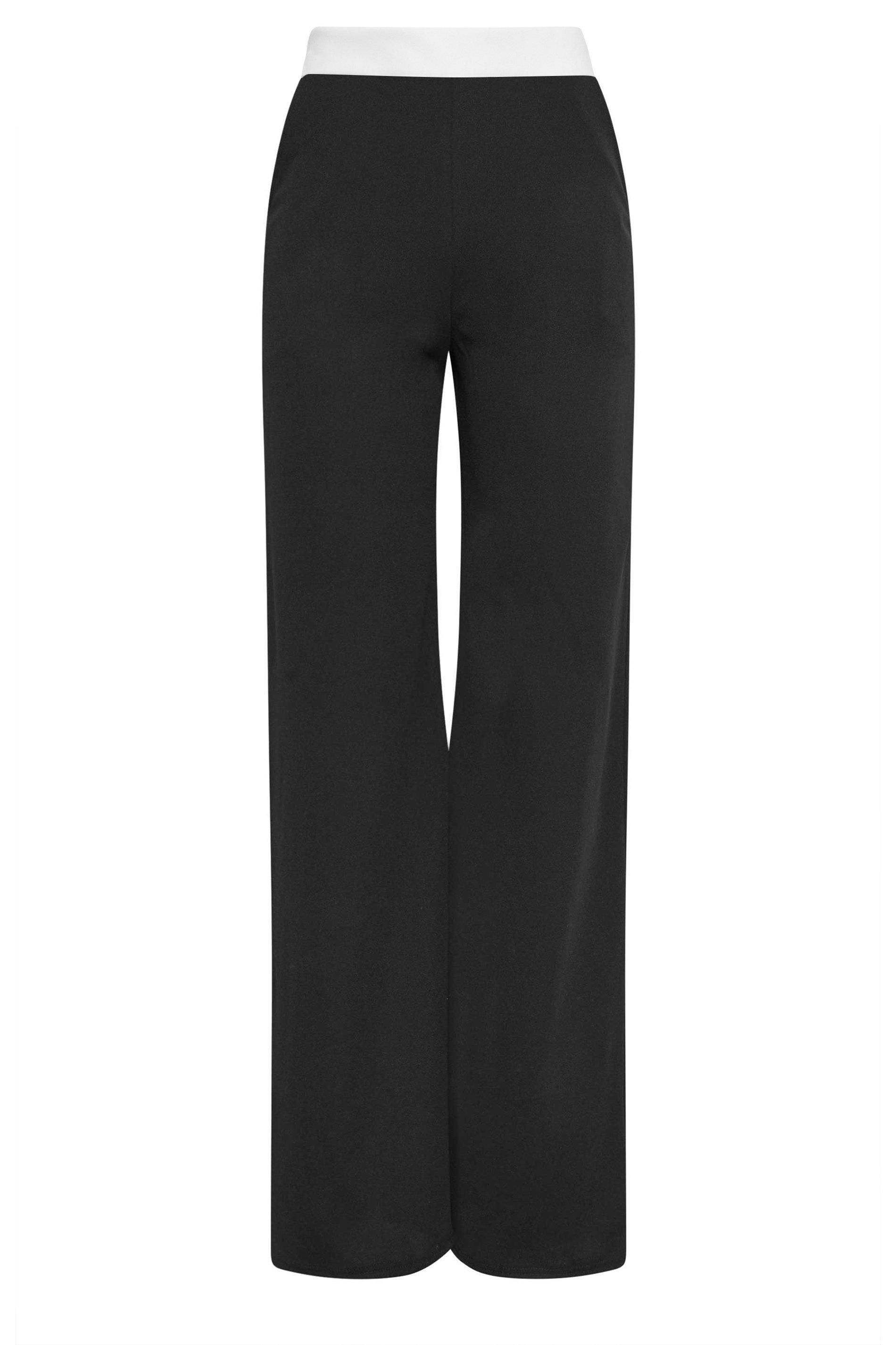 Long Tall Sally Tall Contrast Waistband Wide Leg Trousers