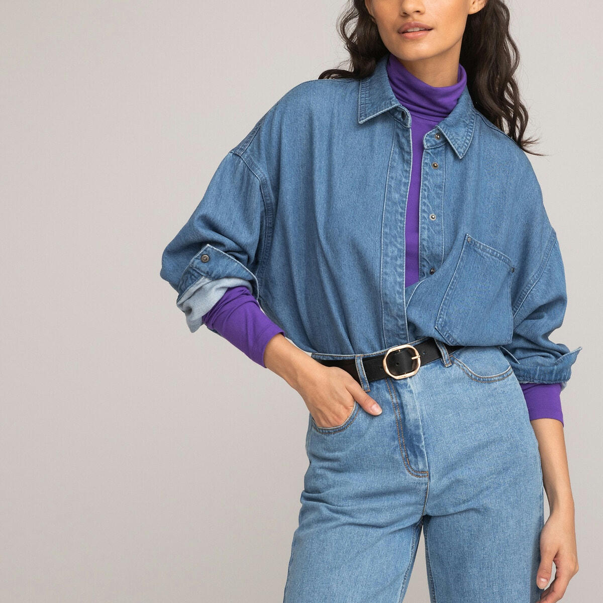 Chemise ample, manches longues