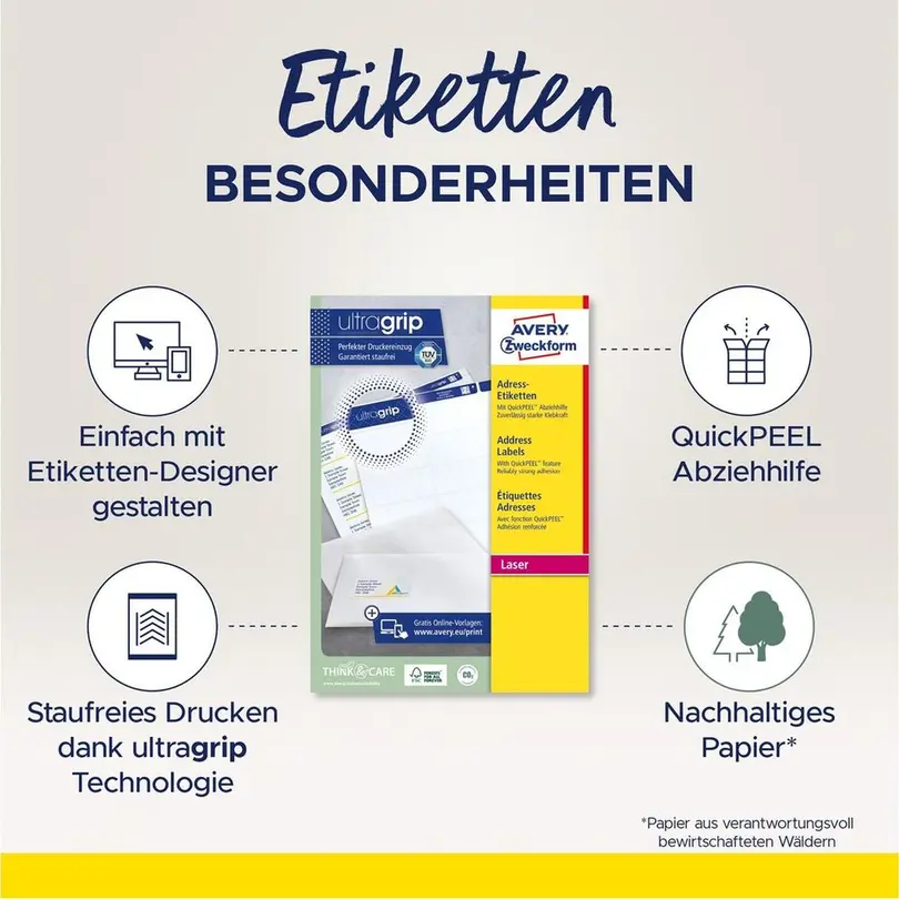 Etiketten 100er-Set L7162-100