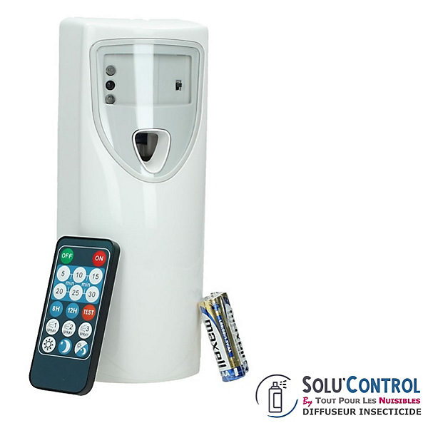 Diffuseur Automatique - Anti-Mouches &Anti-Moustiques - Jusqu'à 2500 Pulvérisations - Batteries Incluses