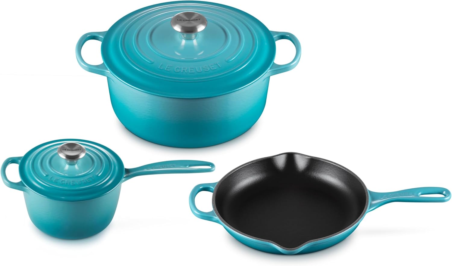 Le Creuset Enameled Cast Iron Signature Cookware Set, 5 pc, Caribbean
