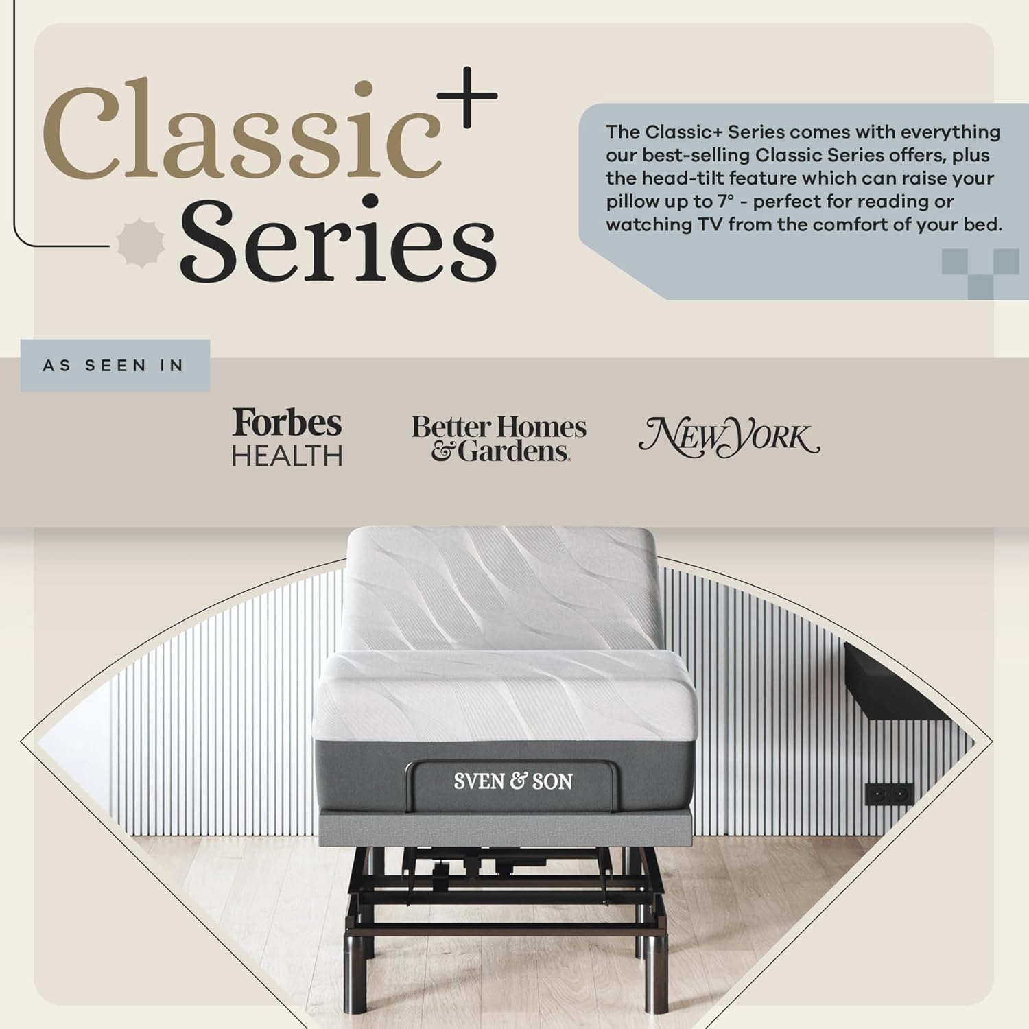 Sven & Son Harmony Adjustable Bed Base, Head and Foot Lift, Massage, Under-Bed Lights, USB, Gel Memory, Zero Gravity Smart Frame - Twin XL + 12 inch Memory Foam Matt (Medium)