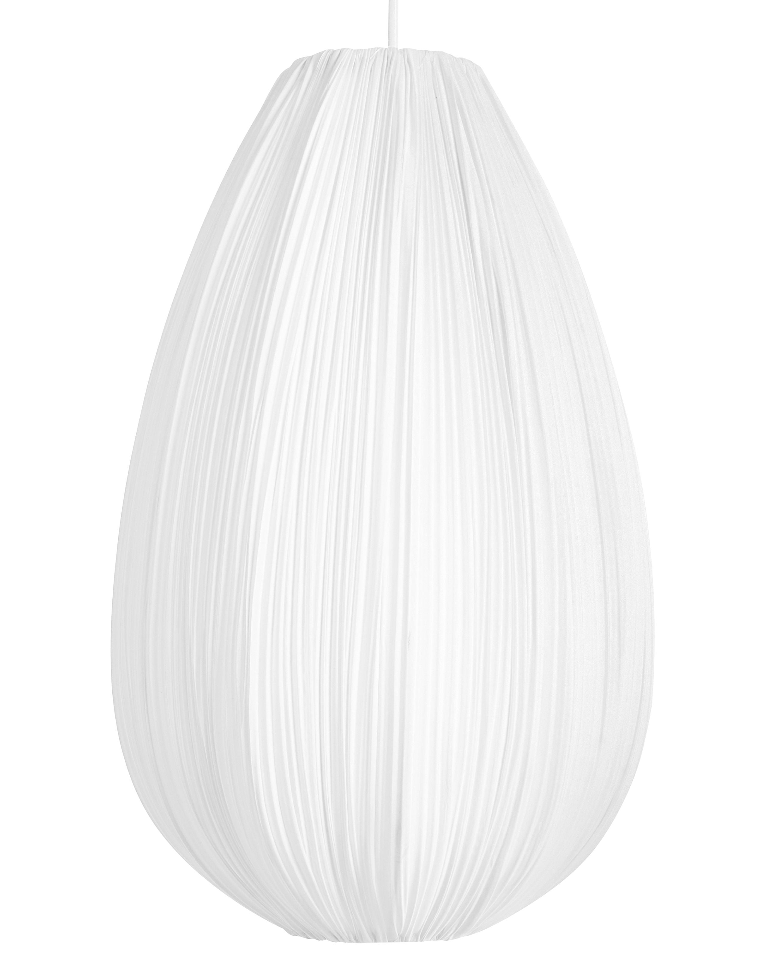 Lampa wisząca materiałowy bawełniany klosz biała