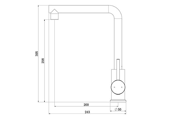 Mitigeur de cuisine noir Essebagno Pure II
