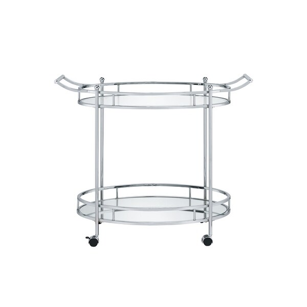 Oval Serving Cart with 3 Tier Shelf , Kitchen Cart