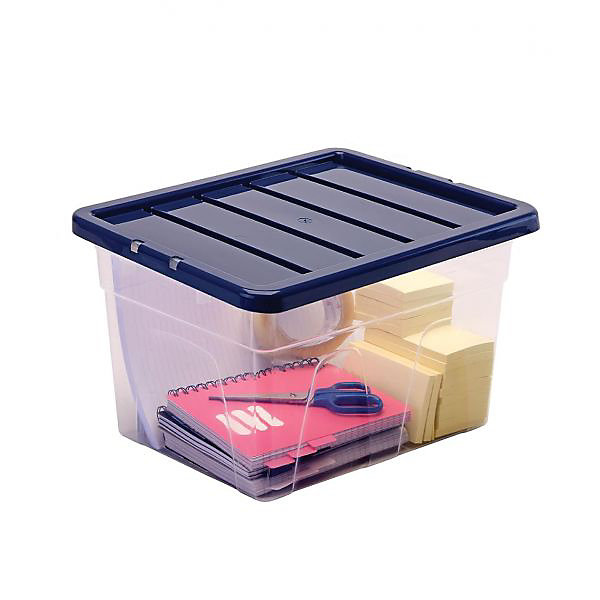 Boîte de rangement transparente empilable 22 litres