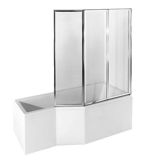 Pare baignoire CATRIX II - 3 volets 140x130cm