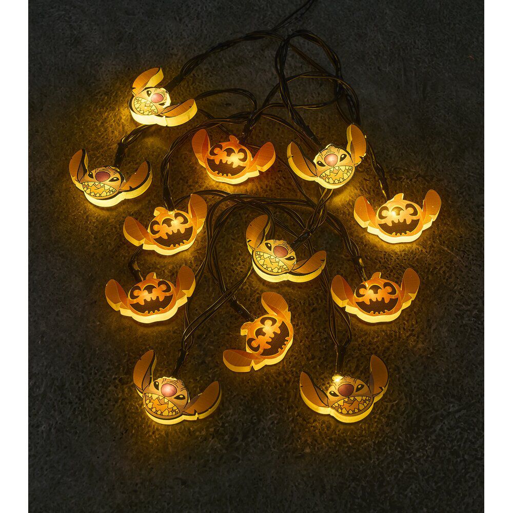 Guirlande lumineuse LED Halloween Disney Stitch à piles 1,6m