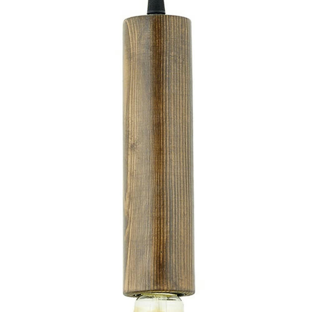 ADINO - Suspension vintage en bois à hauteur réglable jusqu'à 80 cm