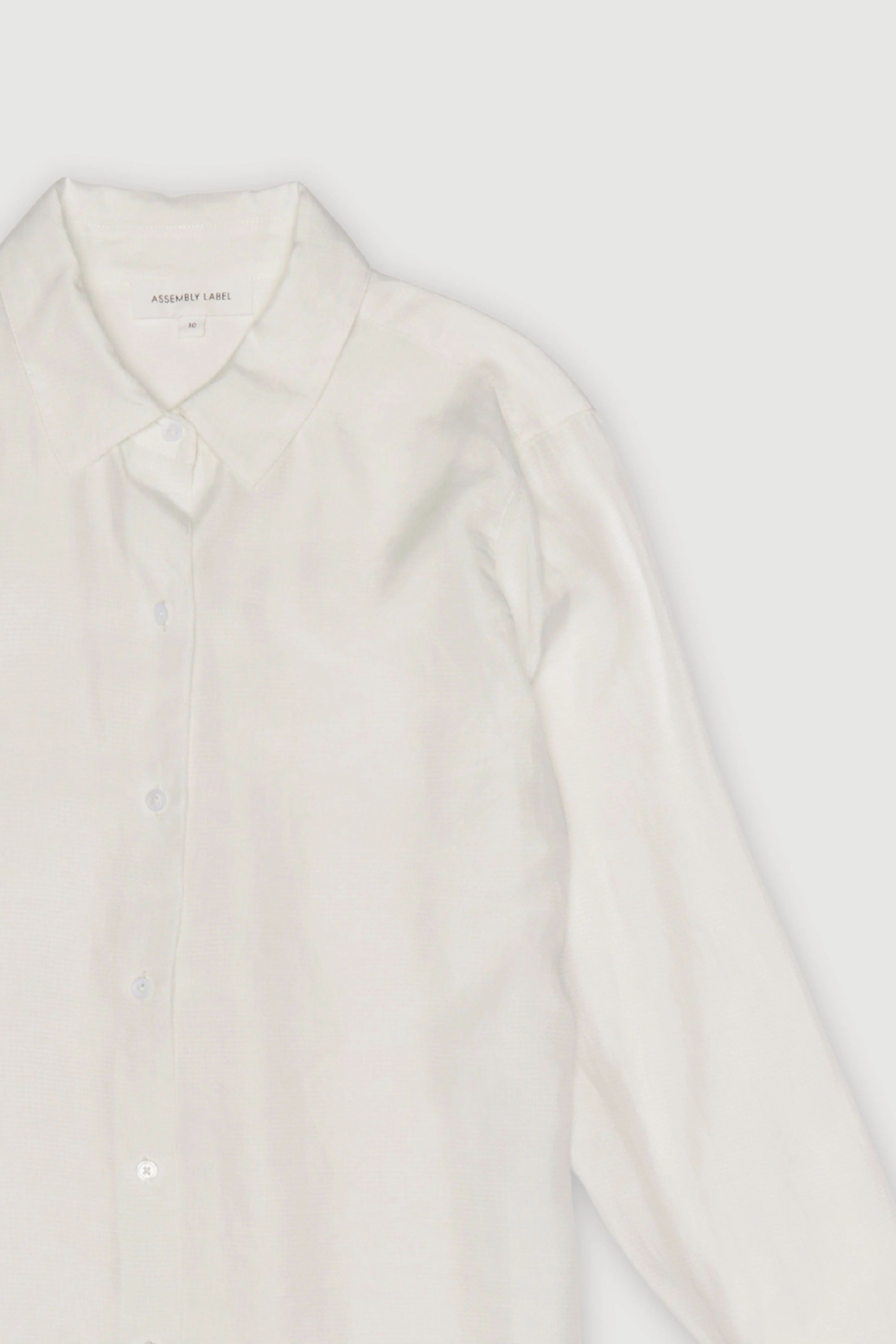 Re-Worn Womens Cotton Textured Long Sleeve Shirt