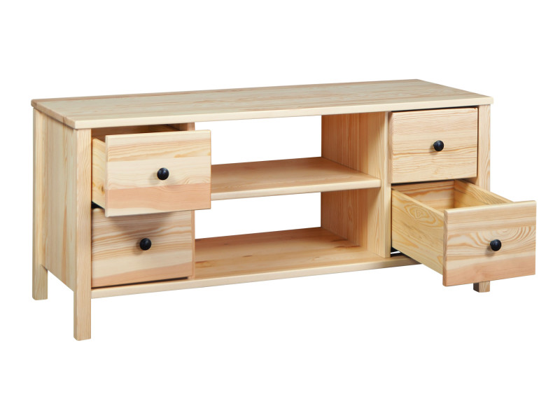 Stolik RTV 118 drewniany PRESTIGE, kolor sosnowy