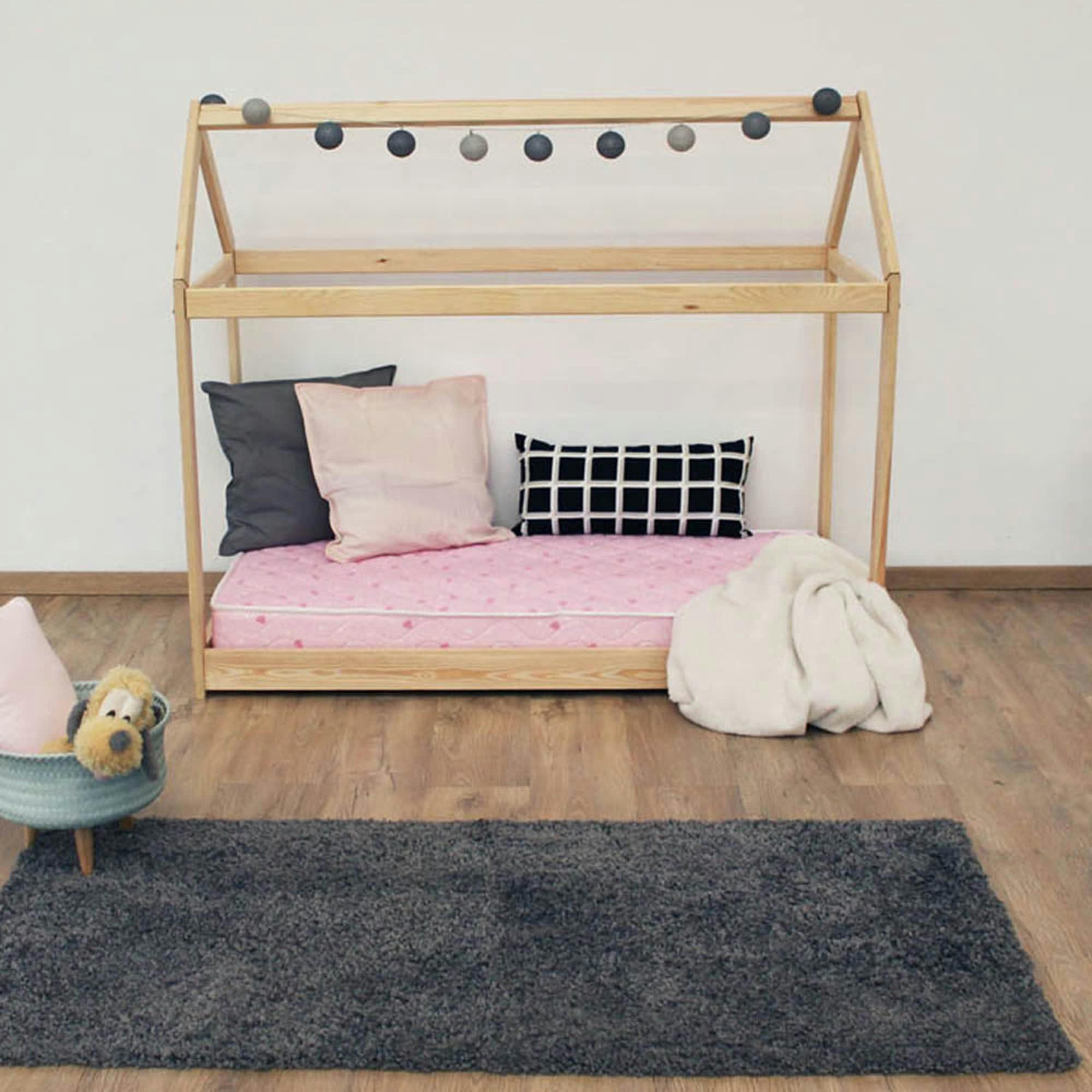 BEBE CALIN - Matelas bébé 100% coton mousse rose 60x120