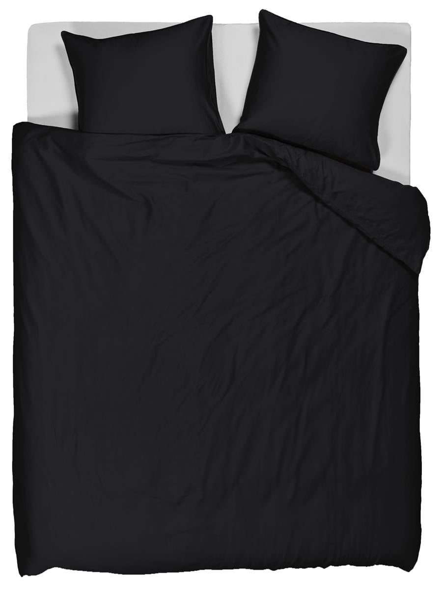 Beddinghouse Change dekbedovertrek - Effen - Tweepersoons - 200x200/220 - Black