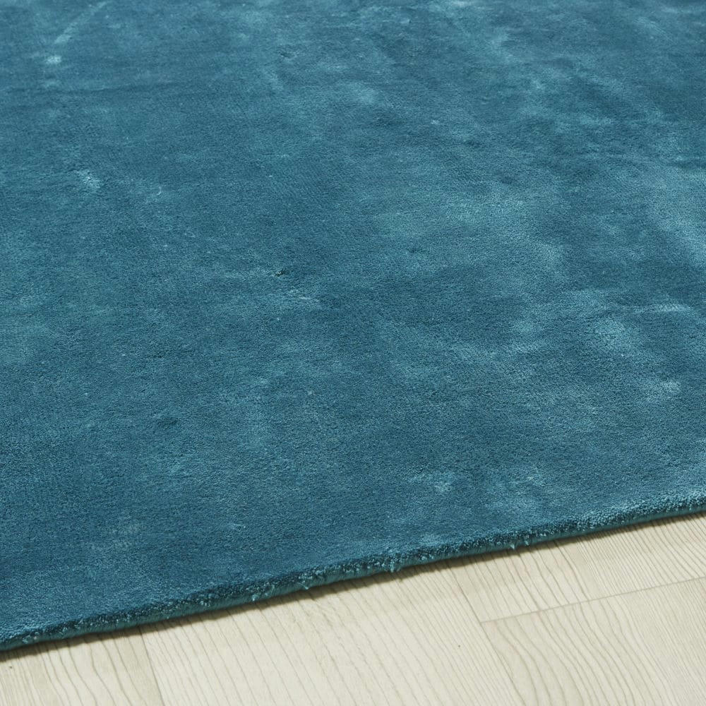 - Tapis tufté bleu canard 160x230