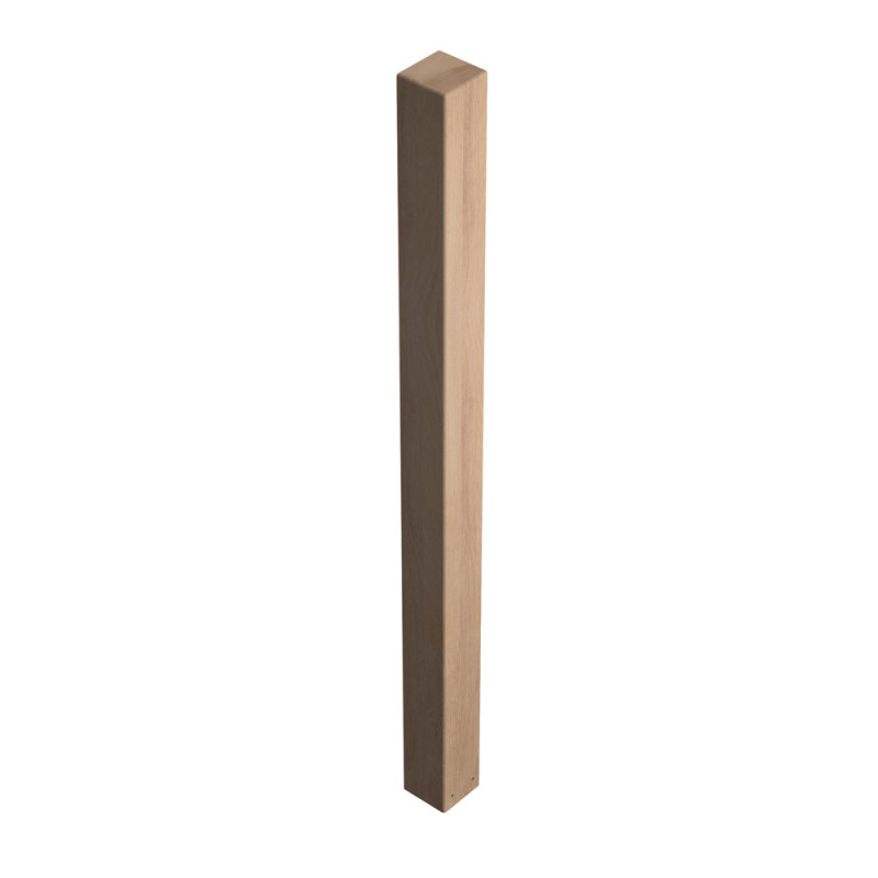 Poteau mouluré en bois de chêne 7 x 7 x 120 cm 2 pièces SOGEM