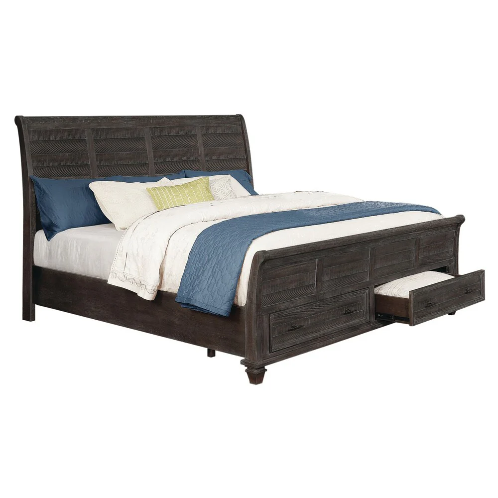 Coaster Furniture Atascadero Weathered Carbon 4-piece Storage Bedroom Set