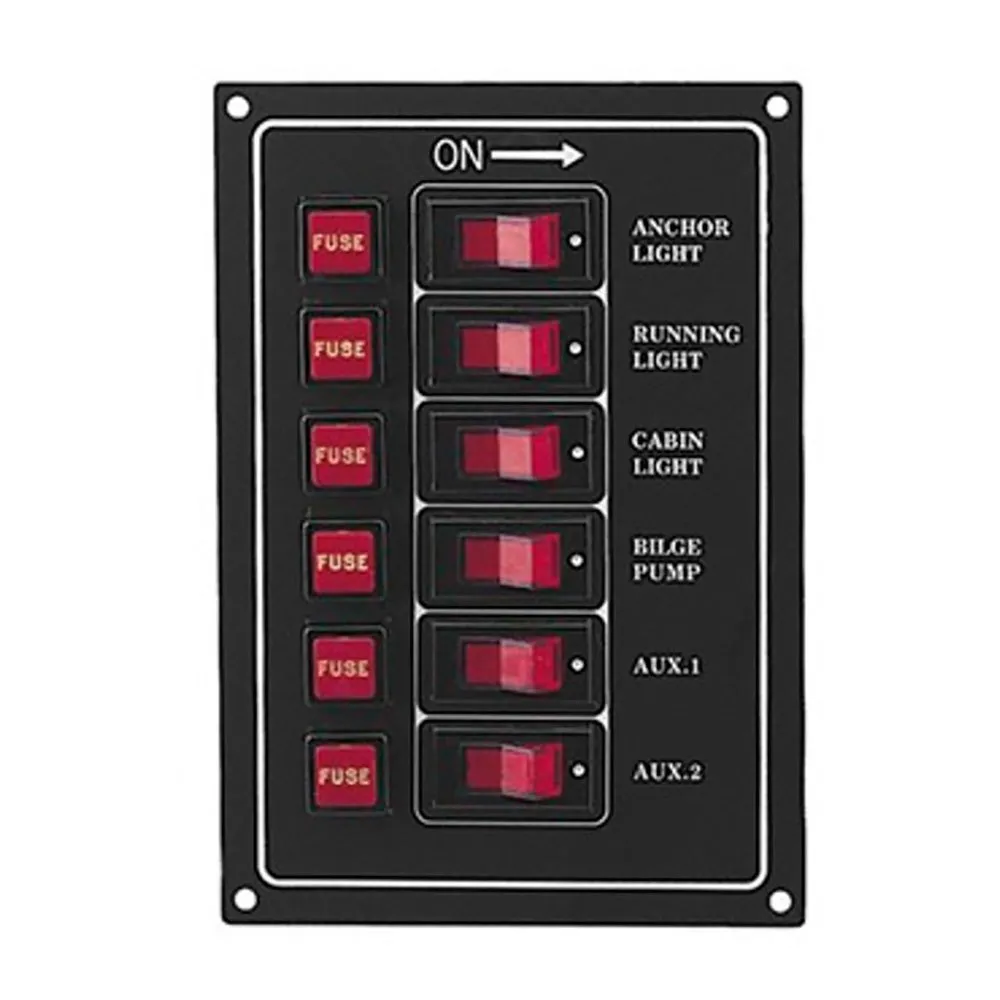 Plastimo Vertical 6 Switches Electric Panel