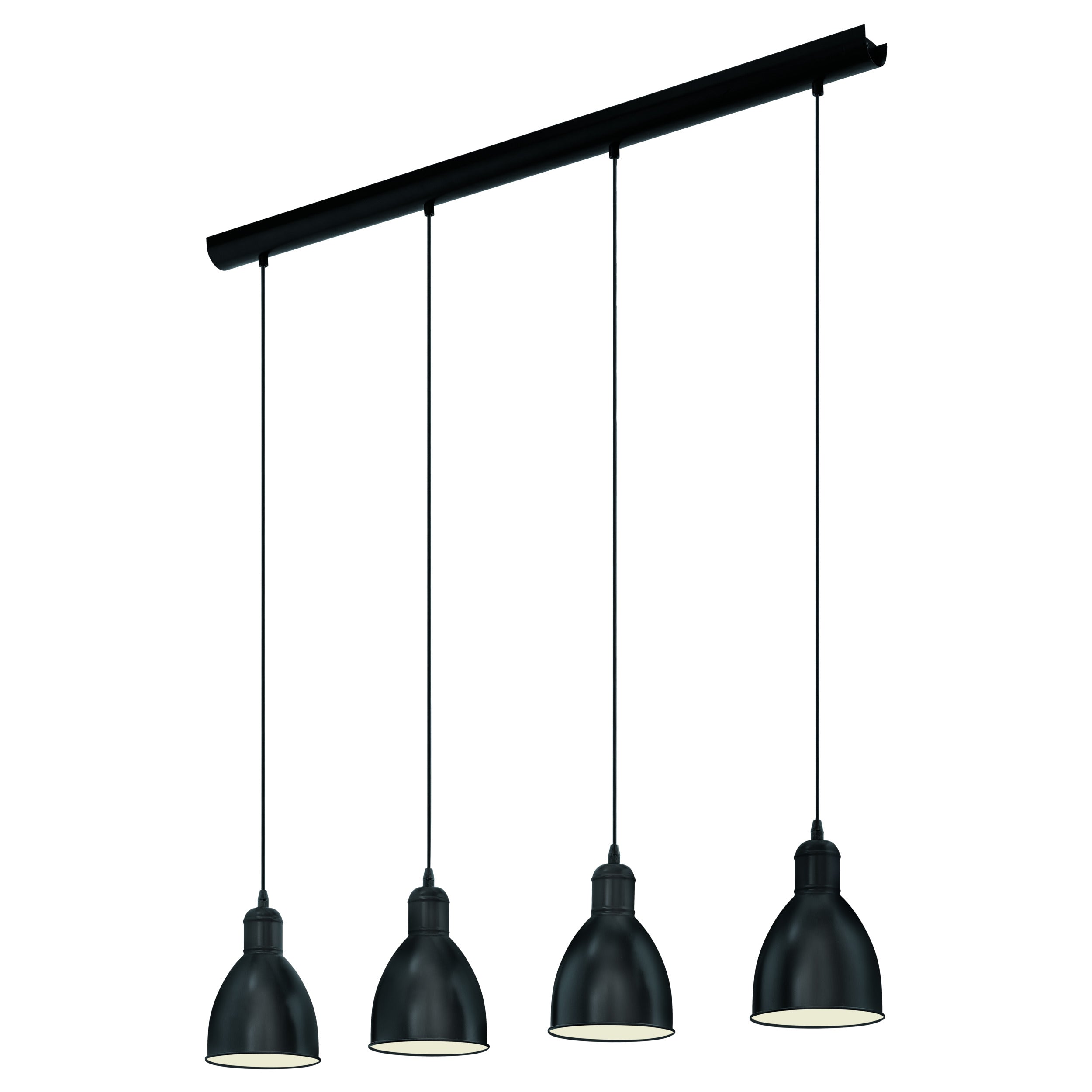EGLO hanglamp Priddy - e27 - 97,5 cm - zwart/wit