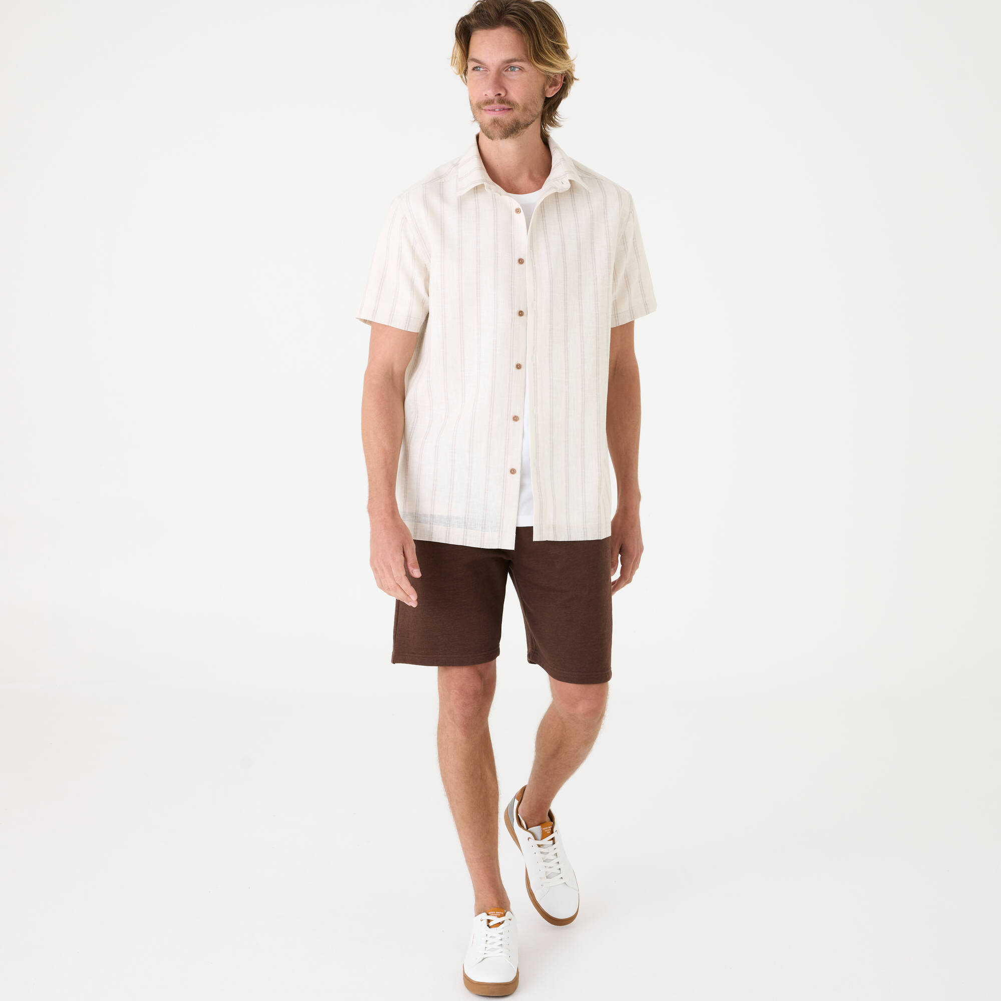 Chemise rayée manches courtes