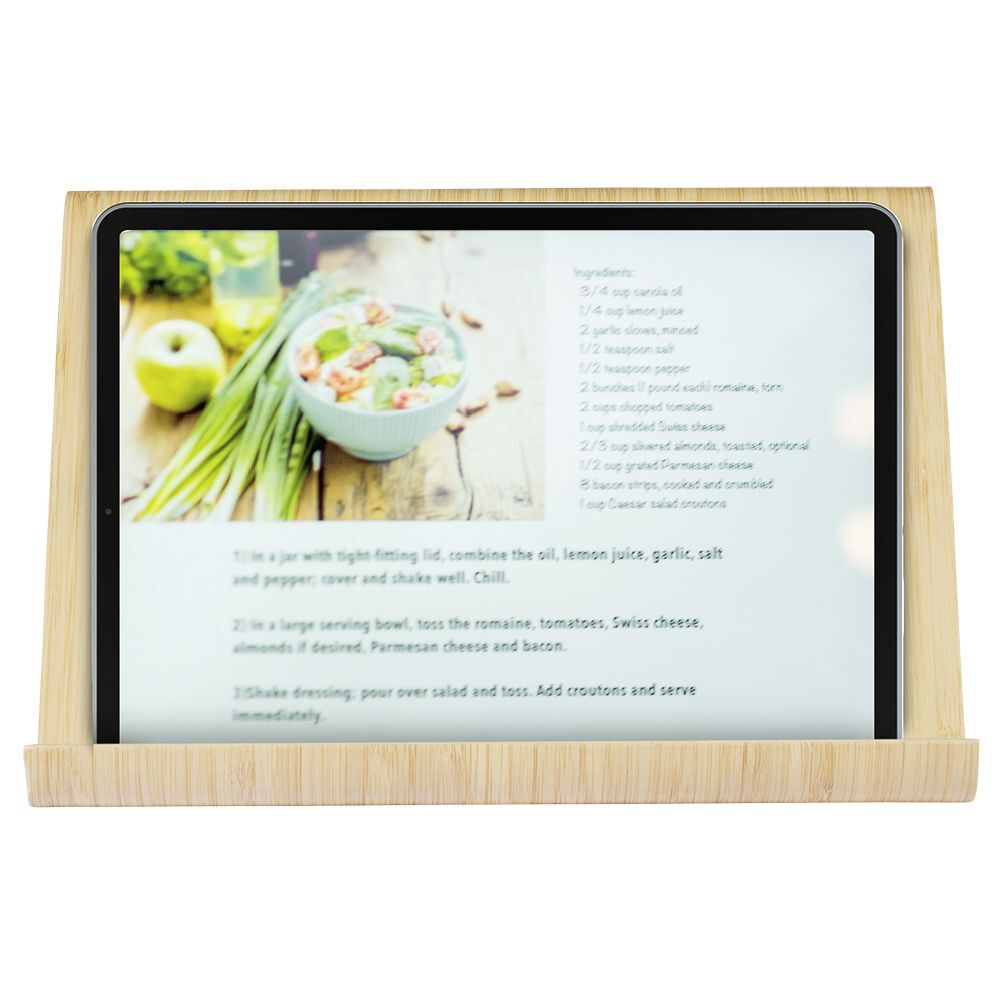 Support tablette en bambou à poser ou suspendre L26x16xH12,5cm