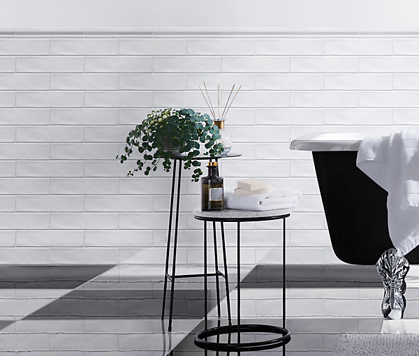 Listel Vernisse 5x30 cm blanc GoodHome