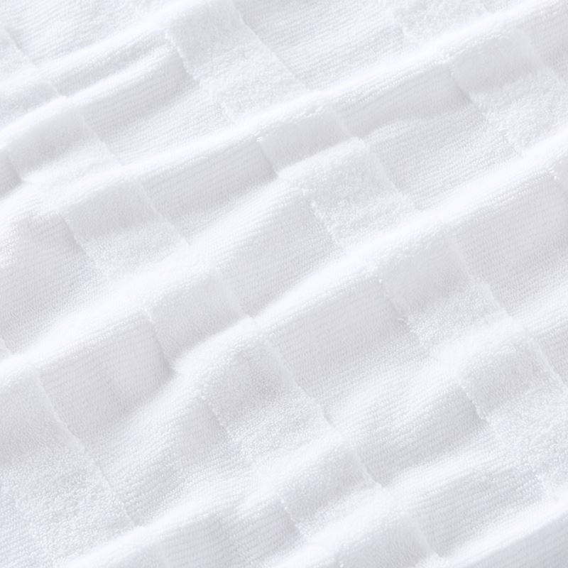 European Cameron White Textured Towel Range