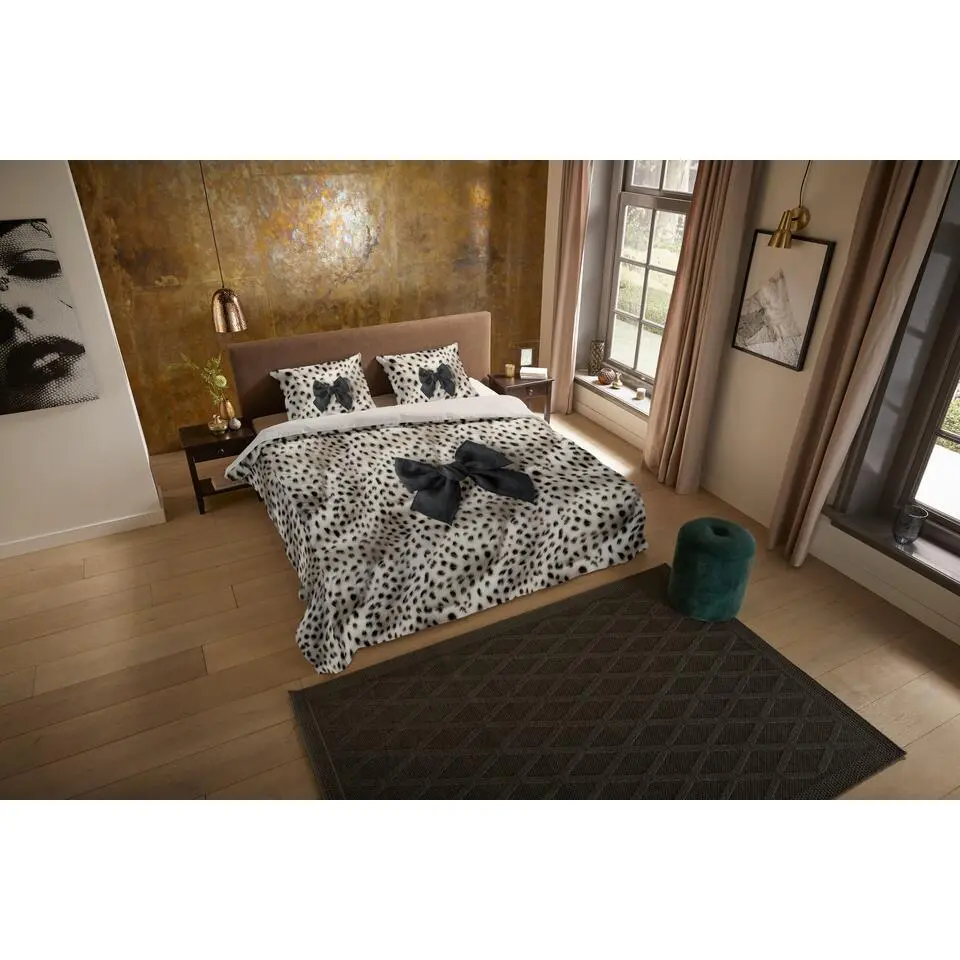 Pure Glamour Fur Dekbedovertrek Off-white-Lits-jumeaux (240 x 200/220 cm)