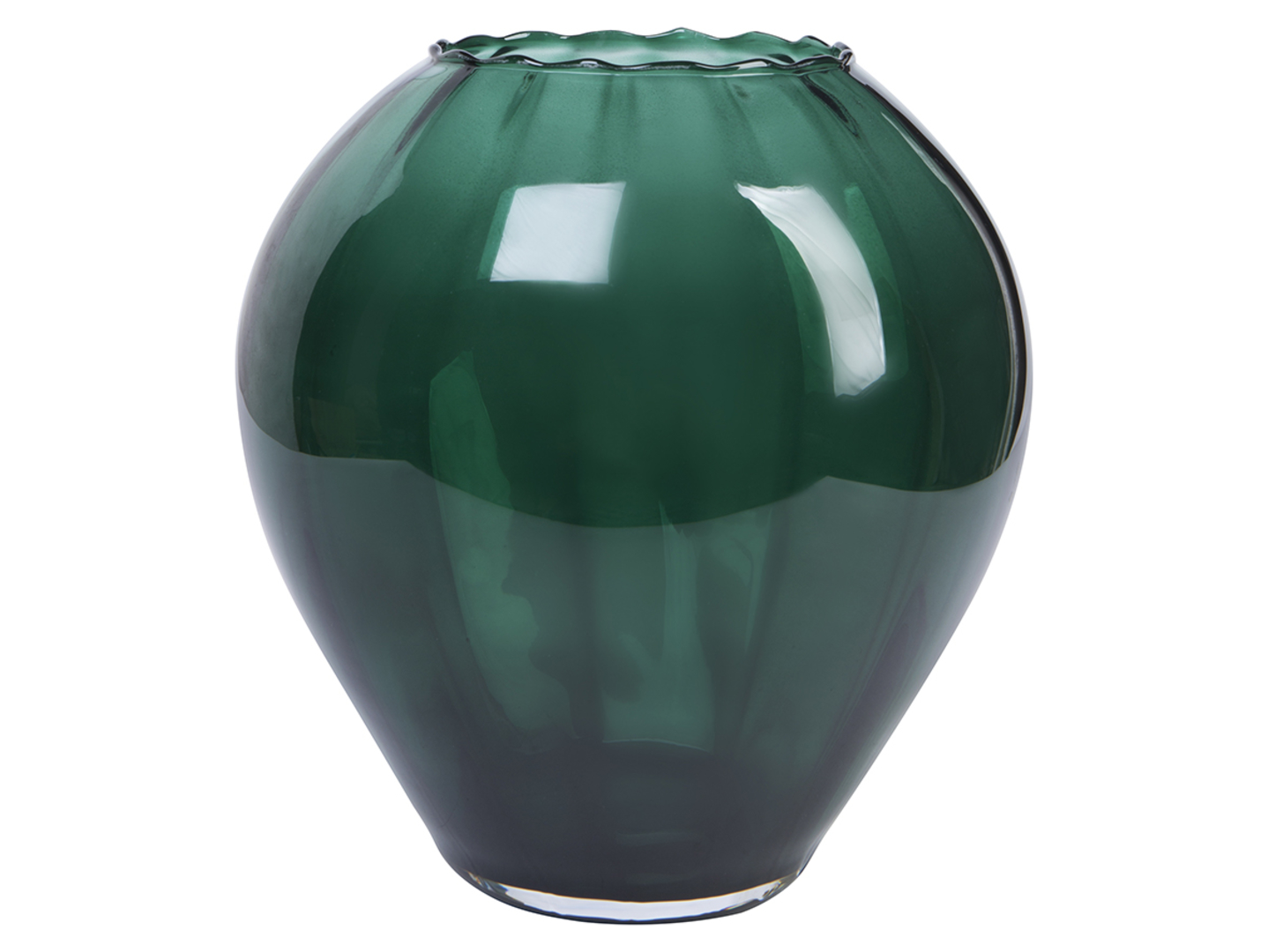 Wazon szklany 25 cm zielony