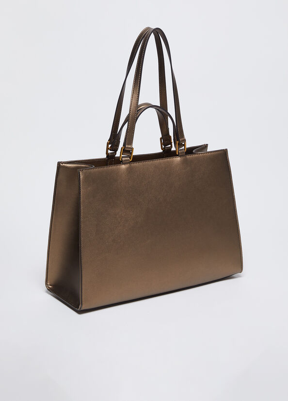 Shopping bag grande con logo monogram